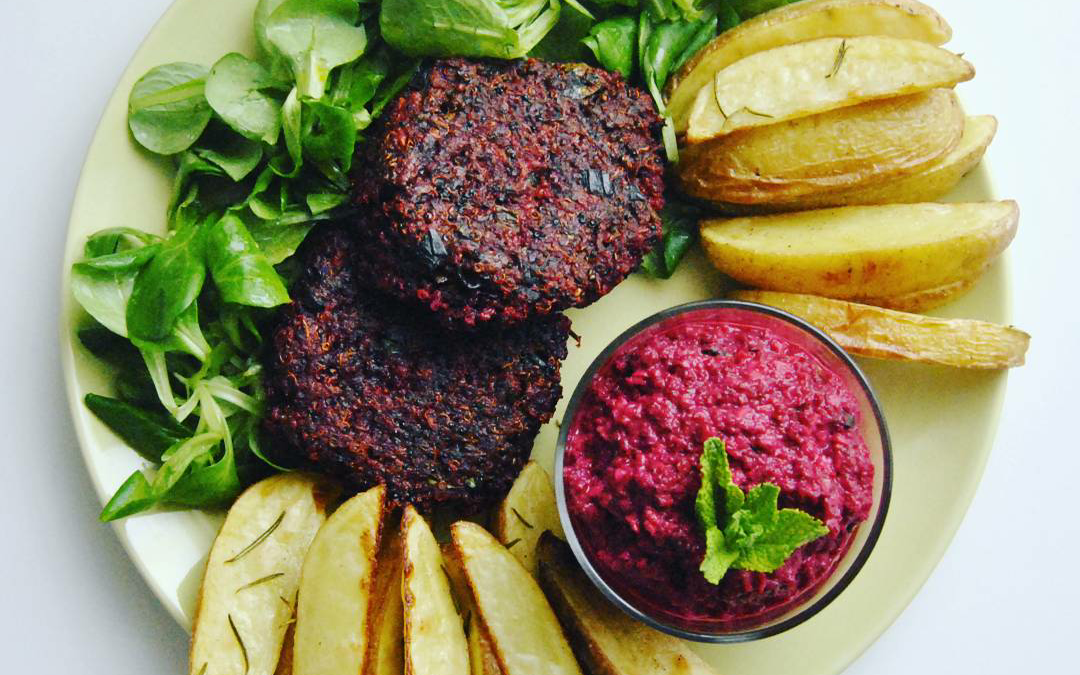 Quinoa Rote Beete Patties *glutenfrei und vegan