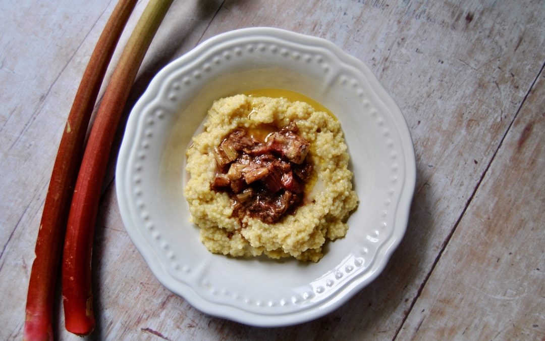 Rhabarber Hirse Porridge
