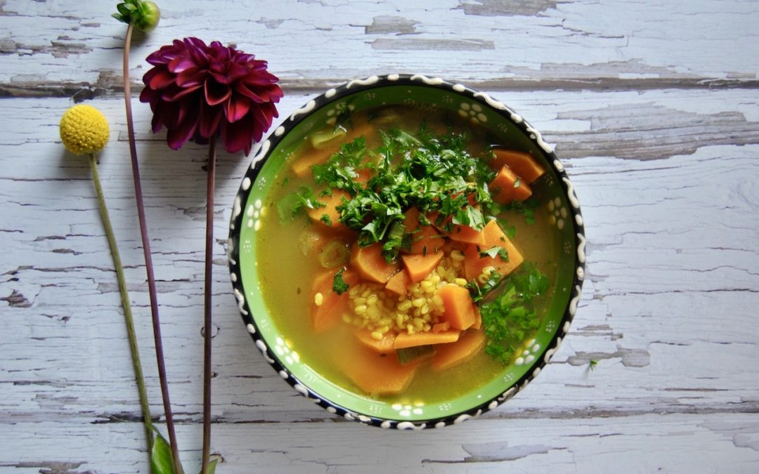 Einfache Mung Süßkartoffel Suppe