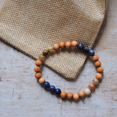 Kapha Mala Armband Sandelholz